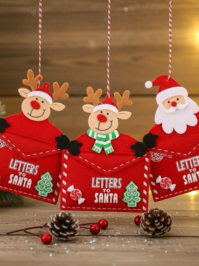 Set De 3 Sobres Decorativos De Navidad Para El Arbol 2