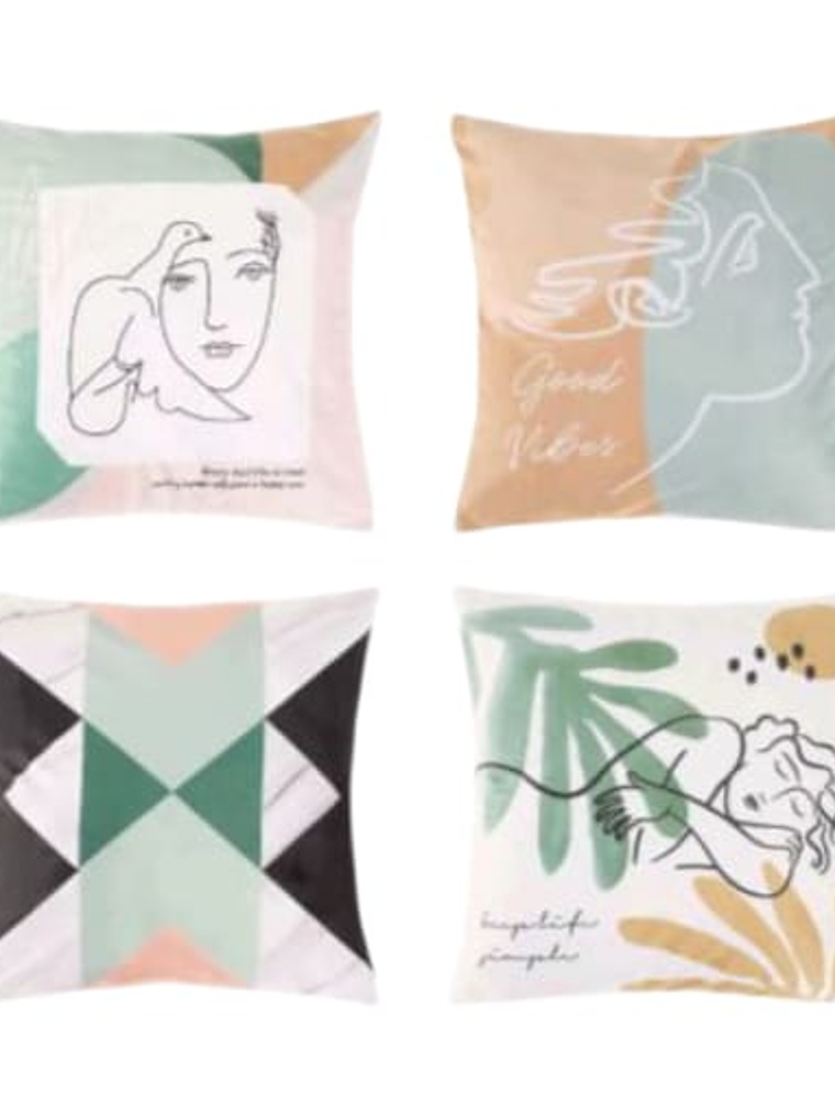 Super Promo De 2 Fundas De Cojín Decorativas 45x45cm 3