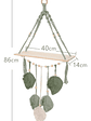 Colgador Decorativo De Macrame Verde 86x40cm - Miniatura 4
