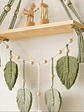 Colgador Decorativo De Macrame Verde 86x40cm - Miniatura 2