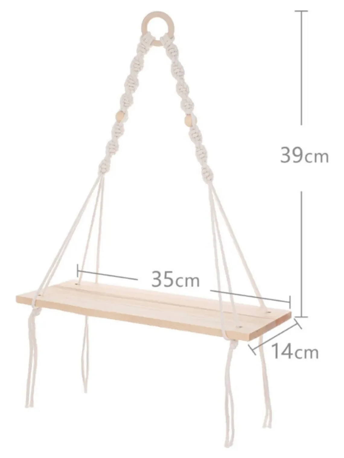 Colgador Decorativo De Macrame 39x35cm 3