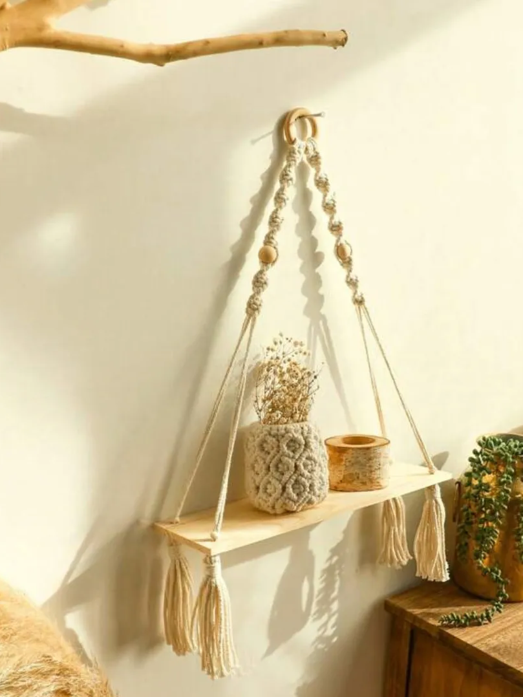 Colgador Decorativo De Macrame 39x35cm 1