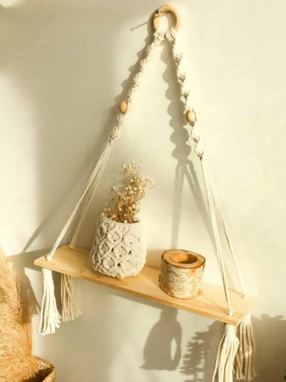 Colgador Decorativo De Macrame 39x35cm 2