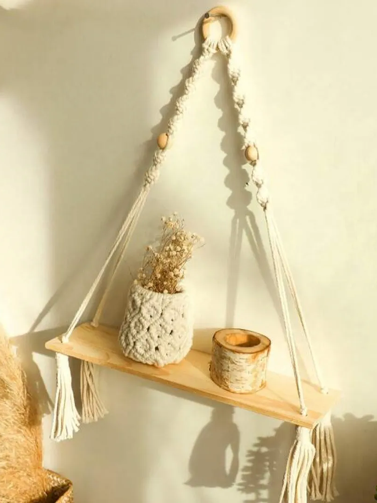 Colgador Decorativo De Macrame 39x35cm 2