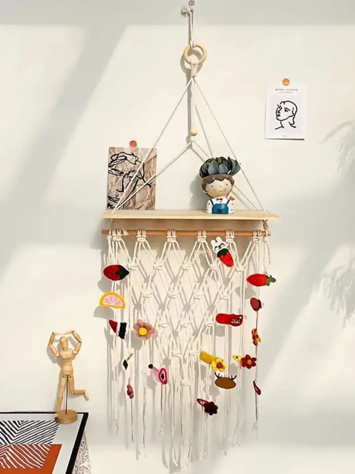 Colgador Decorativo De Macrame 92x35cm 3