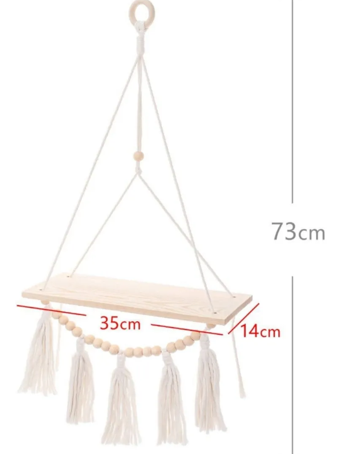 Colgador Decorativo De Macrame 73x35cm 4