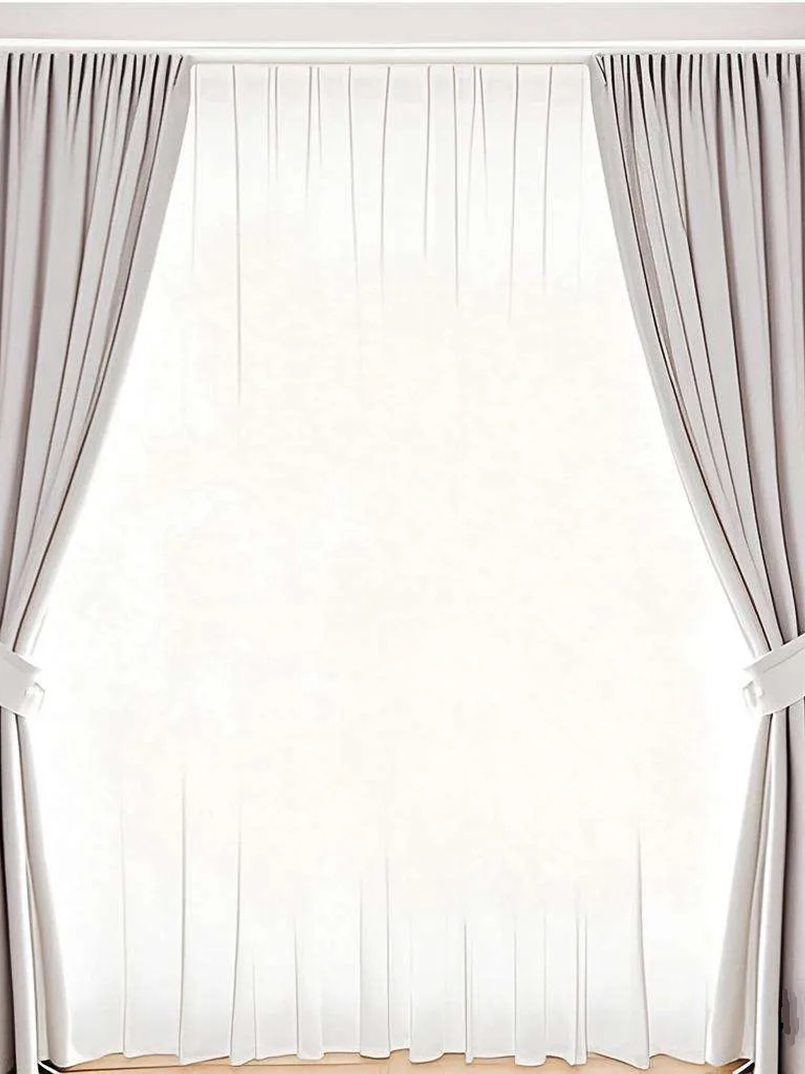 Barra De Cortina Blanca de Rama Extensible 70-120 Cm 4