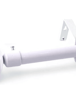 Barra De Cortina Extensible Blanca De Bola 70-120 