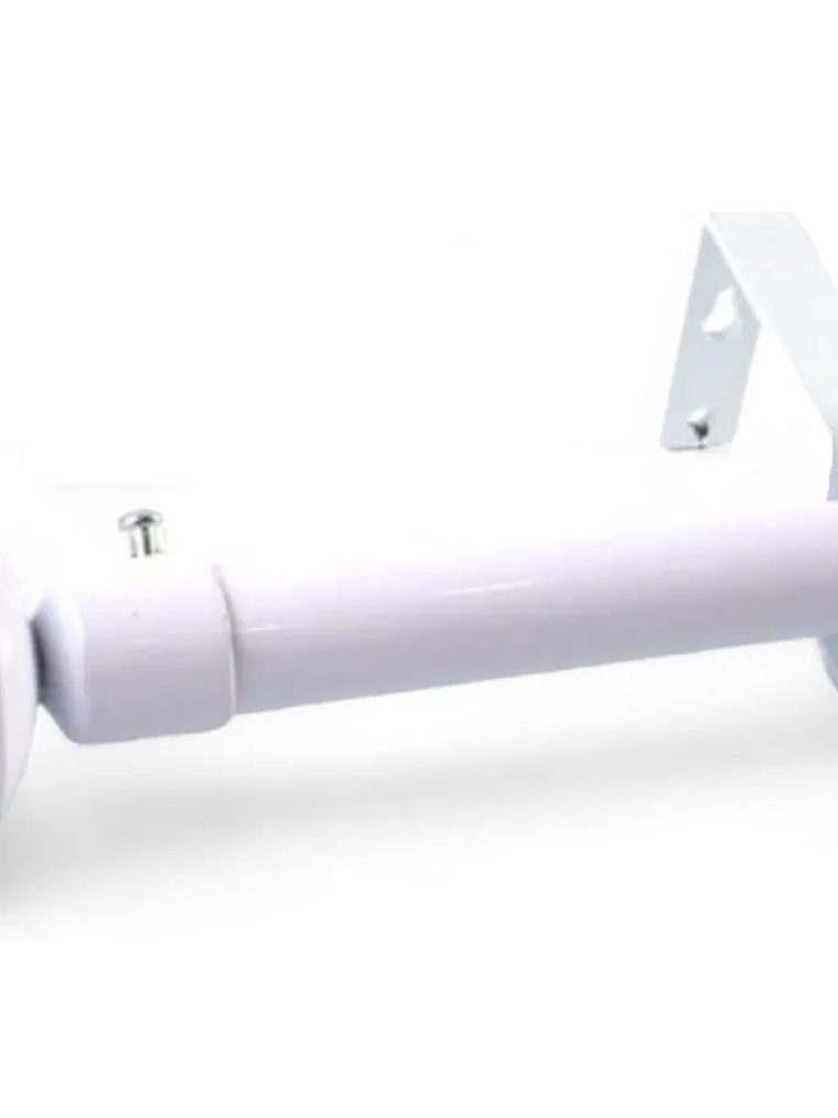 Barra De Cortina Extensible Blanca De Bola 70-120  1