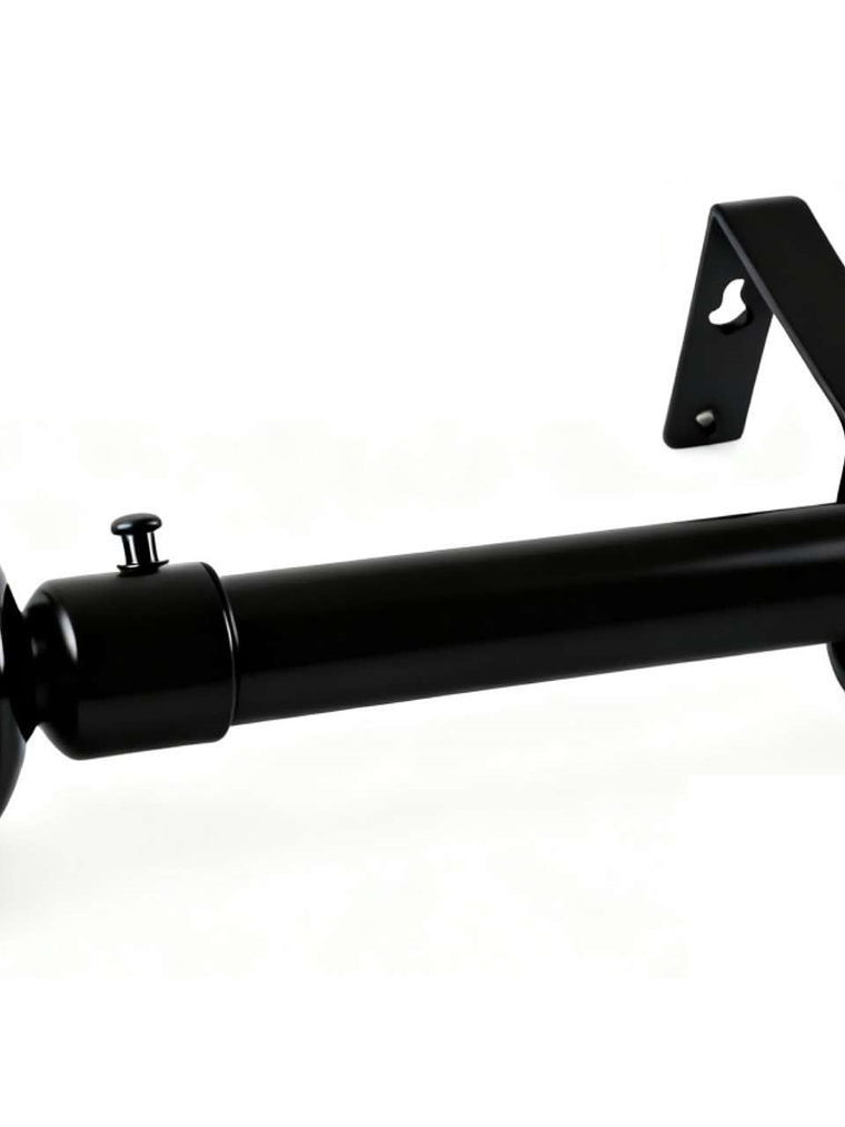 Barra De Cortina Extensible Negra De Bola 70-120 1