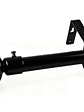 Barra De Cortina Extensible Negra De Bola 70-120 - Miniatura 1