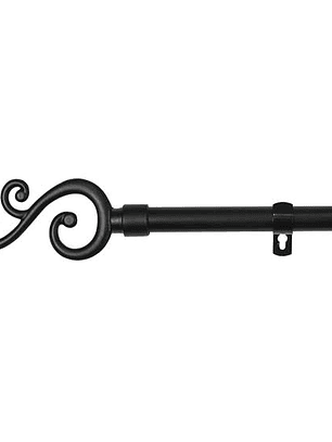 Barra De Cortina Negra de Rama Extensible 70-120 Cm