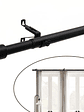 Barra De Cortina, Extensible Negra 80-300, Con 3 Soportes. - Miniatura 1