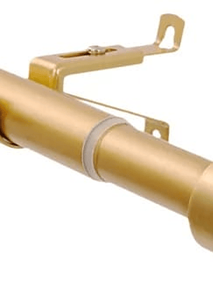 Barra De Cortina, Extensible Dorada 80-200, Con 3 Soportes.