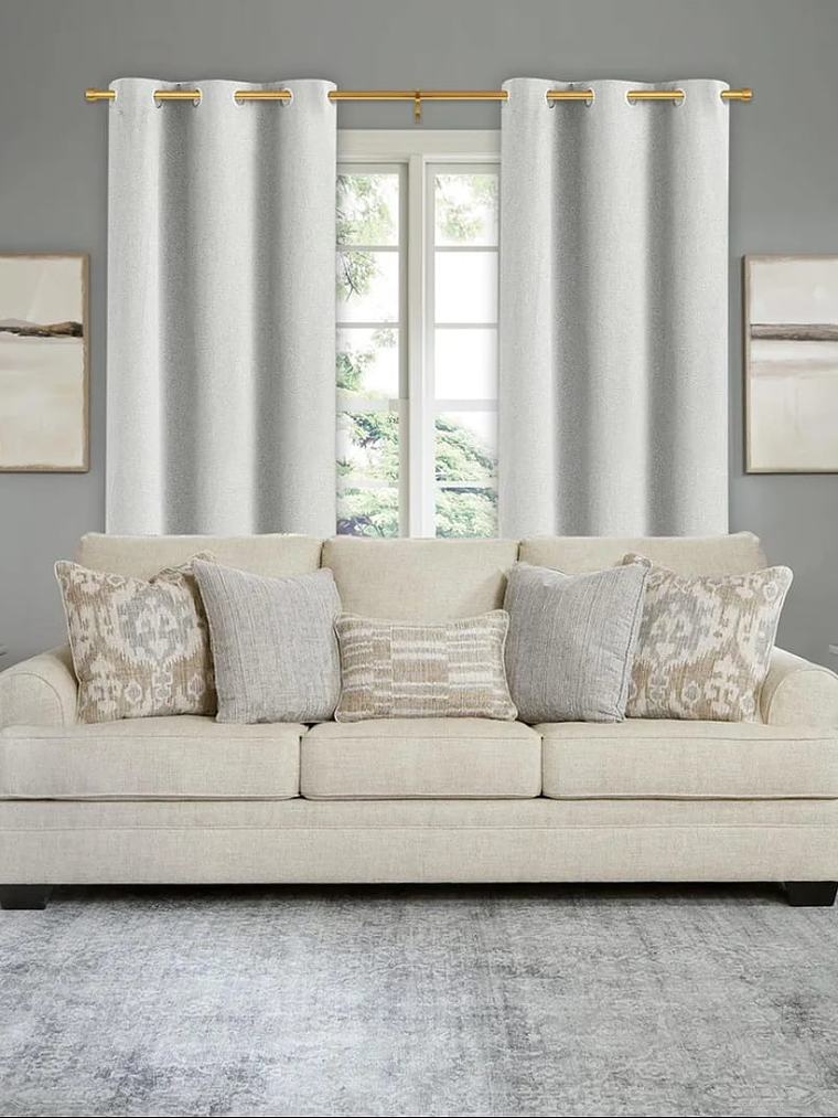 Barra De Cortina, Extensible Dorada 80-200, Con 3 Soportes. 4