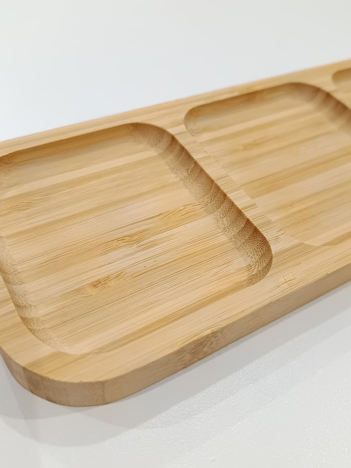 Tabla Bambu De Aperitivo De 3 Divisiones 25x9.5cm 5
