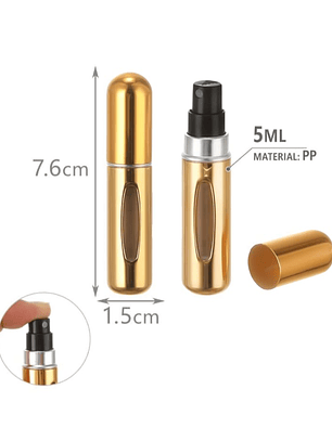 2 Botellas Recargables De Perfume 5ml Colores Variados