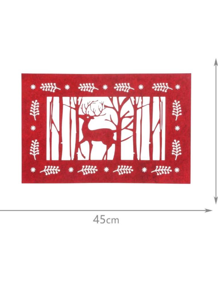 Individual De Navidad Decorativo De Reno 45x30cm 2