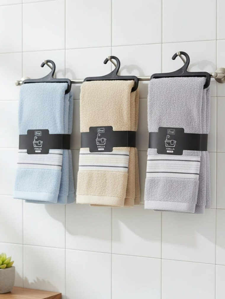 Toallas De Algodon 34x73cm Adsorbentes Colores Variados 3