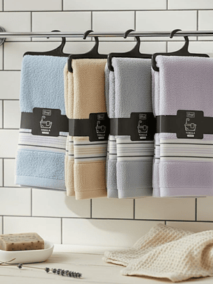 Toallas De Algodon 34x73cm Adsorbentes Colores Variados