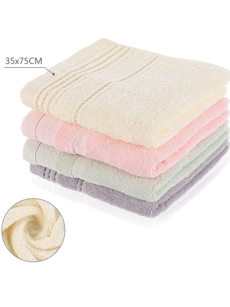 Toallas De Algodon 35x75cm Adsorbentes Colores Variados 4