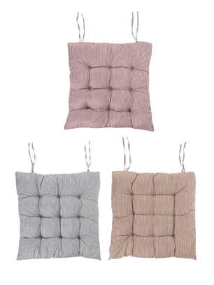 Cojin Para Silla De Rayas 40x40cm Colores Variado