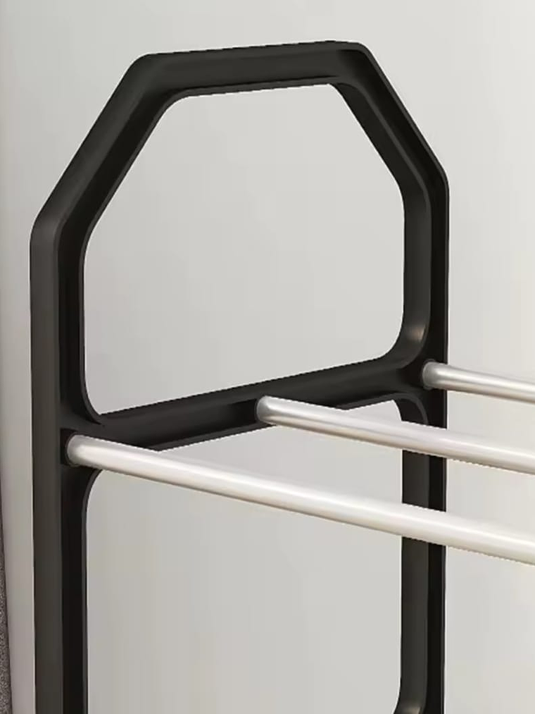 Zapatero De 5 Pisos Organizador 41x18.5x63cm Negro Y Blanco 2