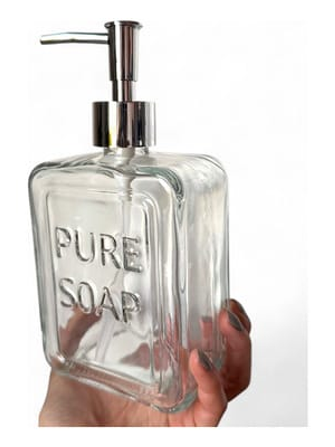 Dispensador De Vidrio Para Jabon Premium  580ml 2