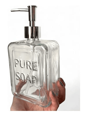 Dispensador De Vidrio Para Jabon Premium  580ml