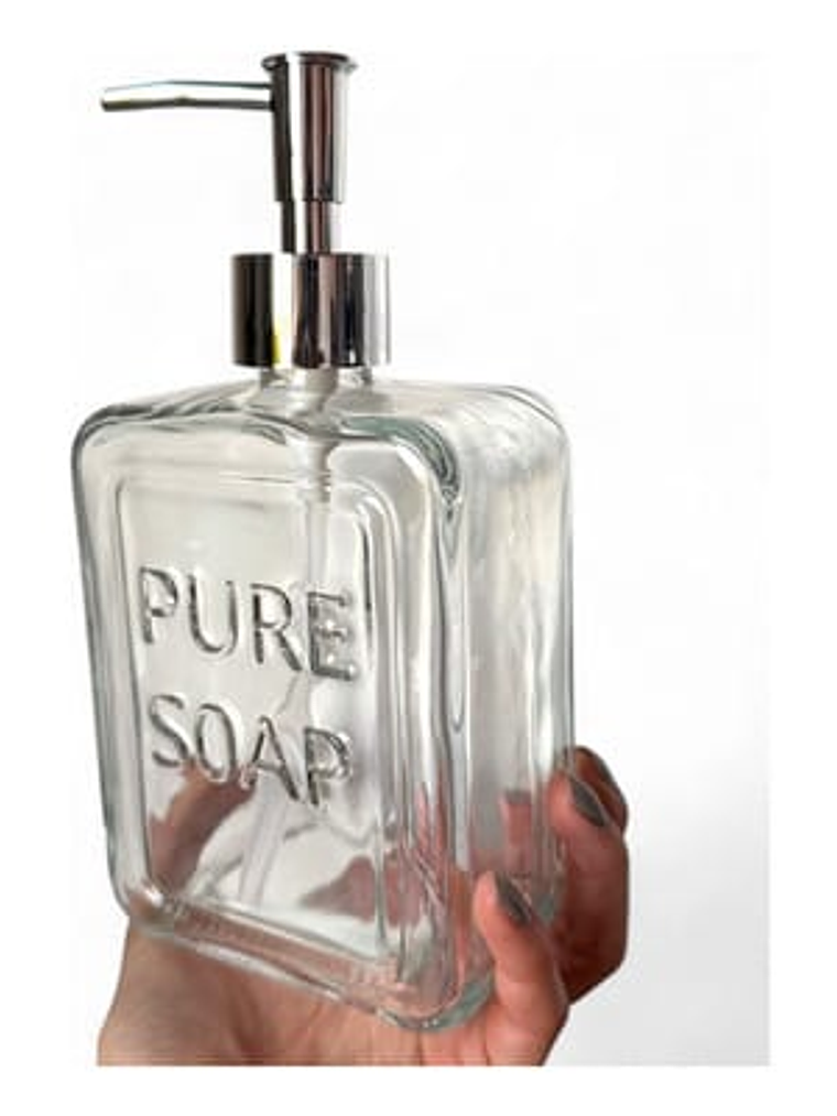 Dispensador De Vidrio Para Jabon Premium  580ml 2