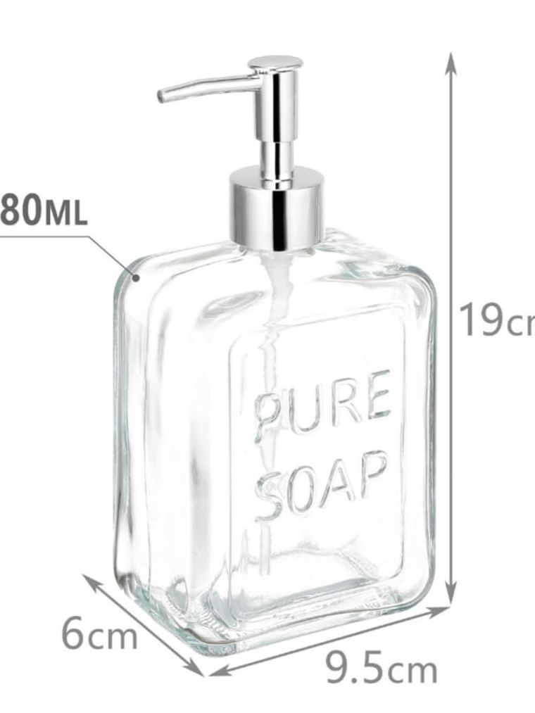 Dispensador De Vidrio Para Jabon Premium  580ml 3