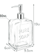 Dispensador De Vidrio Para Jabon Premium  580ml - Miniatura 3