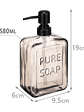 Dispensador De Vidrio Para Jabon Premium 580ml - Miniatura 2