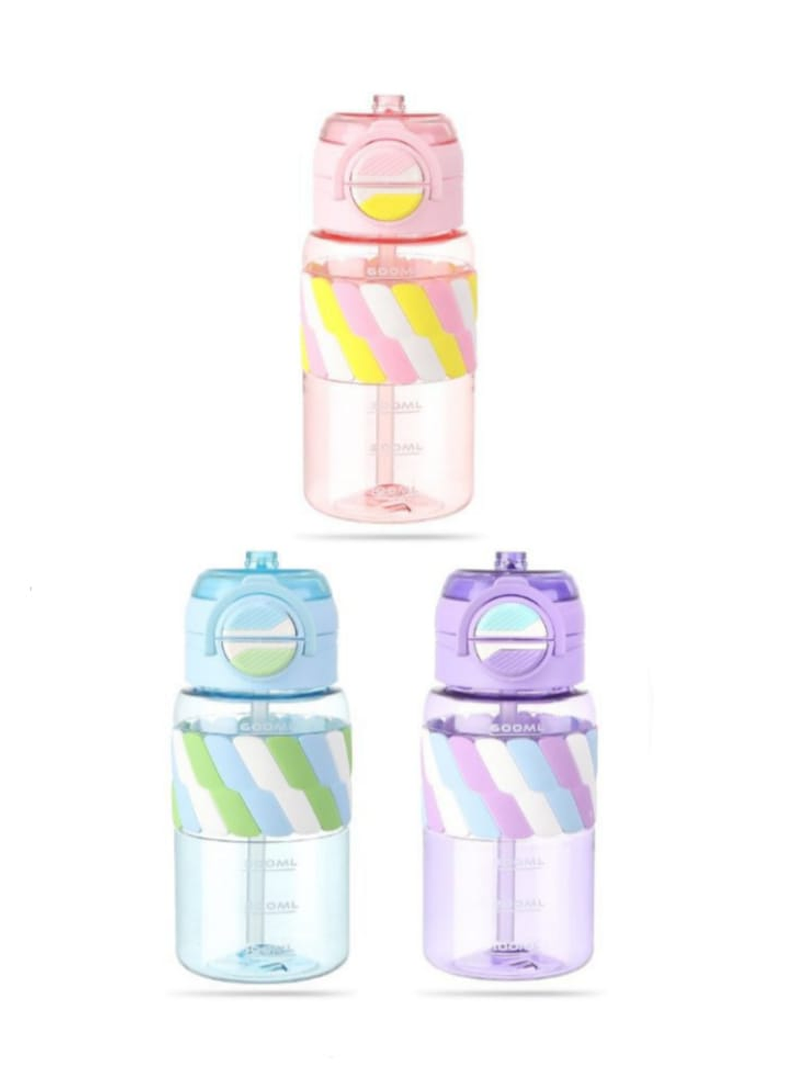 Botella De Agua Infantil, Con Bombilla, 650ml 5