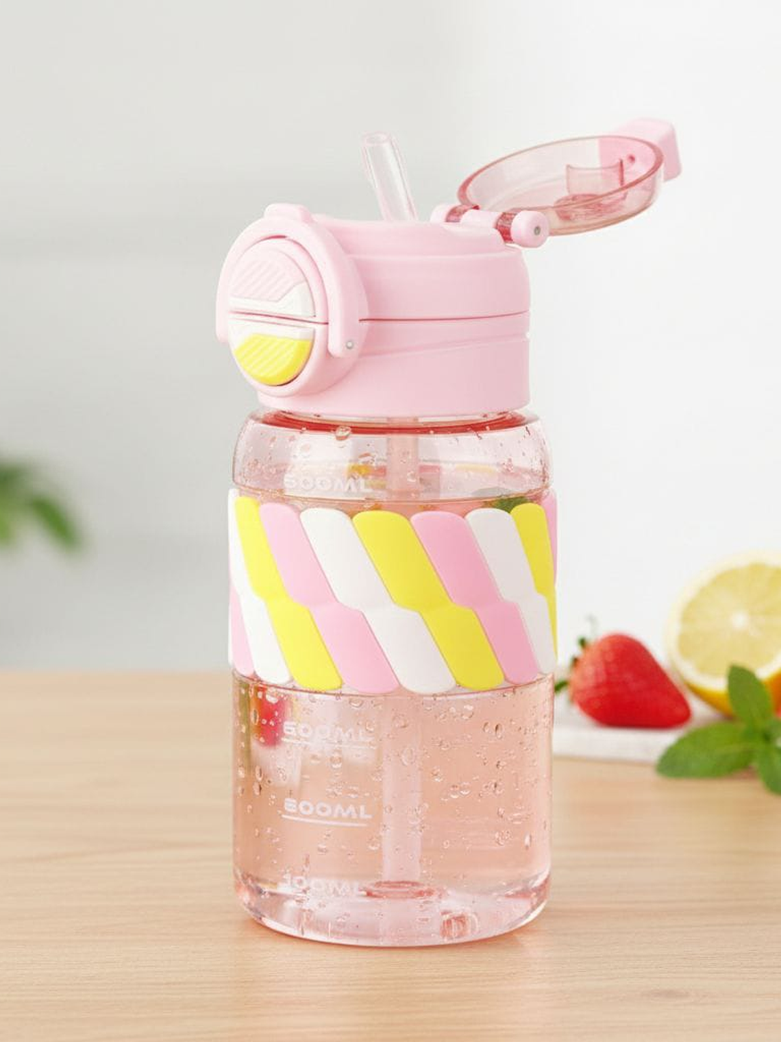 Botella De Agua Infantil, Con Bombilla, 650ml 3