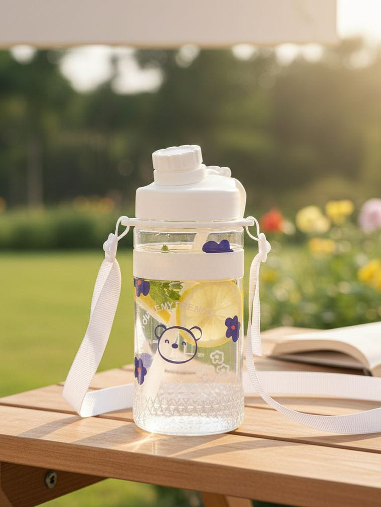 Botella De Agua Infantil, Con Bombilla, 650ml 5