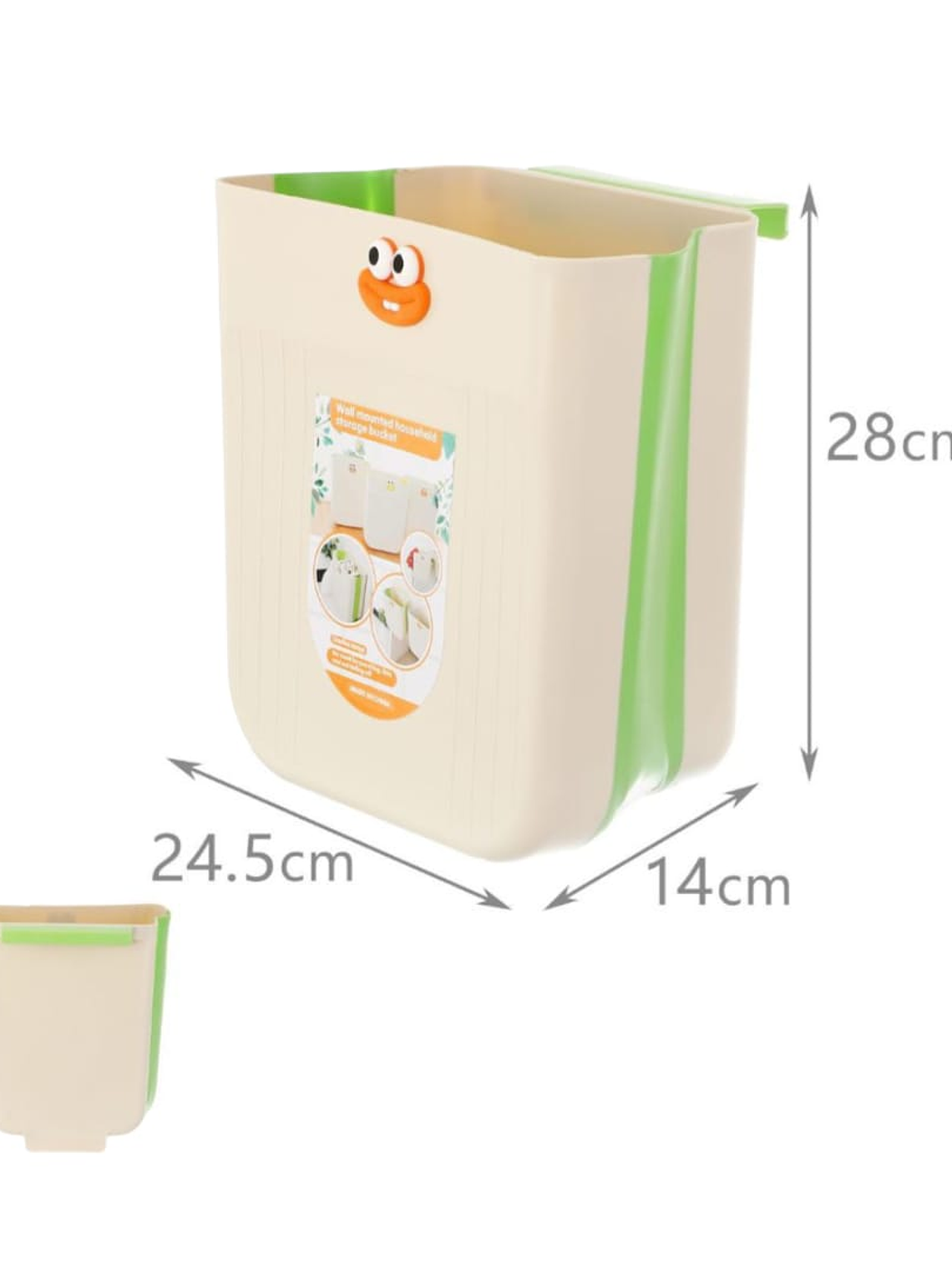 Basurero Plegable Resistente Multiuso 24.5x28x14cm 2