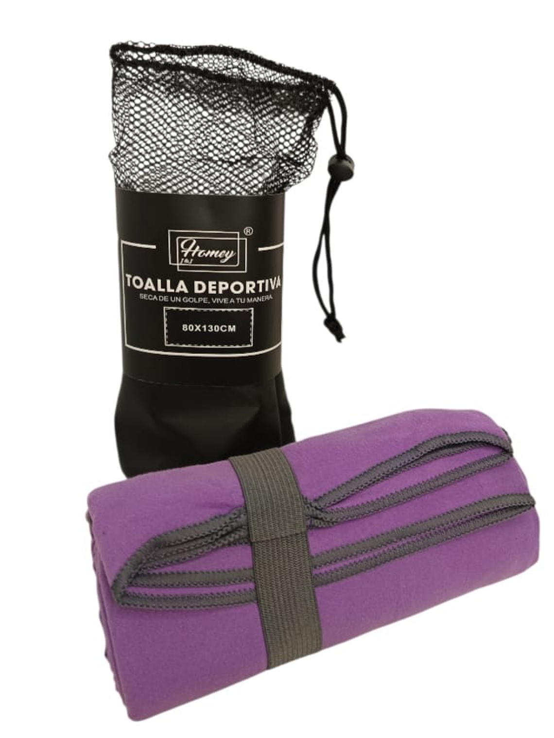 Toallas Deportiva Microfibra Secado Rápido Violeta 80x130cm 2