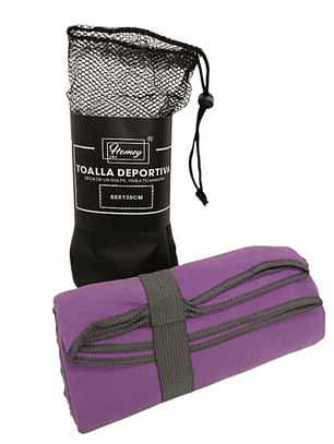 Toallas Deportiva Microfibra Secado Rápido Violeta 80x130cm