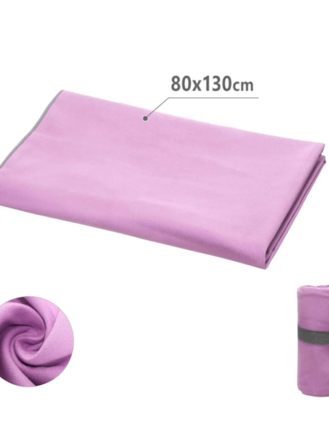 Toallas Deportiva Microfibra Secado Rápido Violeta 80x130cm 3