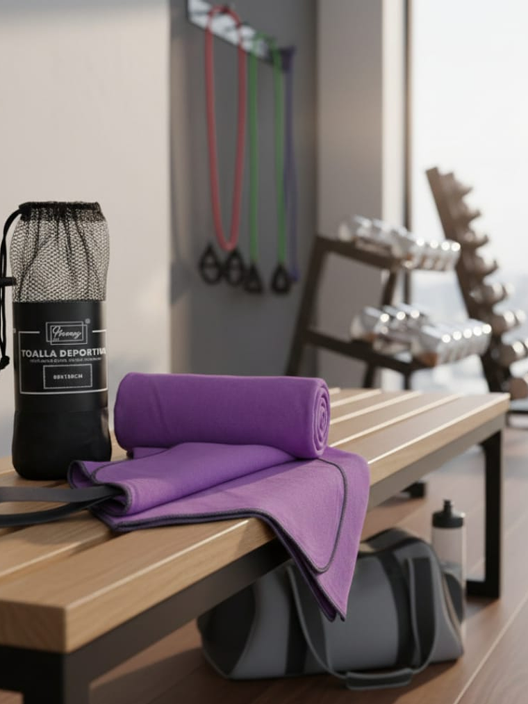 Toallas Deportiva Microfibra Secado Rápido Violeta 80x130cm 1