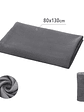 Toallas Deportiva Microfibra Secado Rápido Gris Oscuro 80x130cm - Miniatura 4