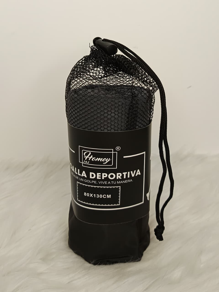 Toallas Deportiva Microfibra Secado Rápido Gris Oscuro 80x130cm 3