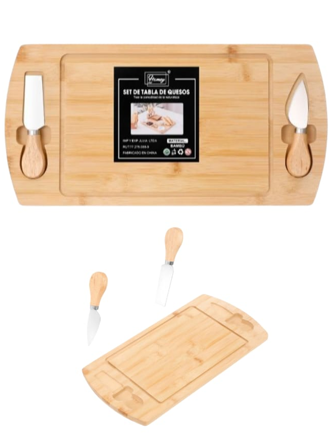 Tablas De Queso Para Picar De Bambu 20x40x1.5cm 1