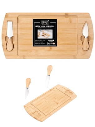 Tablas De Queso Para Picar De Bambu 20x40x1.5cm
