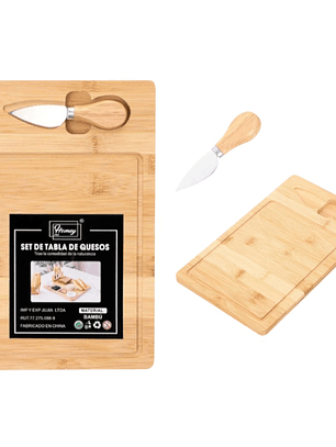 Tablas De Queso Para Picar De Bambu 18x30x1.5cm