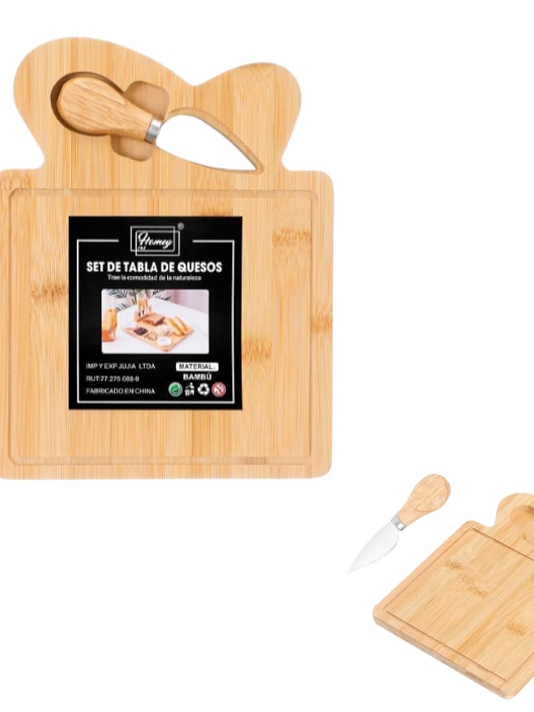 Tablas De Quesos Para Picar En Bambu 20x25x1.5cm 1
