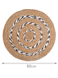 Alfombra de Yute Natural, con diseño en Espiral, 80cm - Miniatura 4