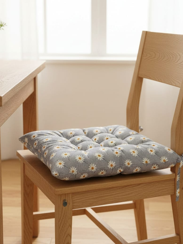 Elegante Cojin Cuadrado Estampado Para Silla 40x40cm 2