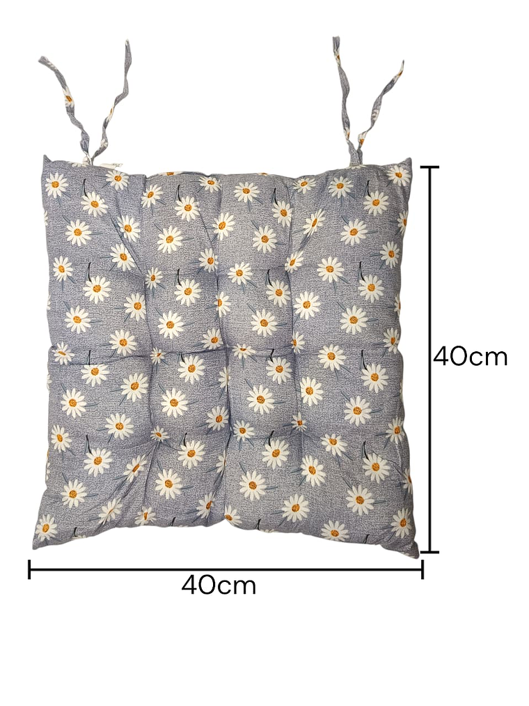 Elegante Cojin Cuadrado Estampado Para Silla 40x40cm 3